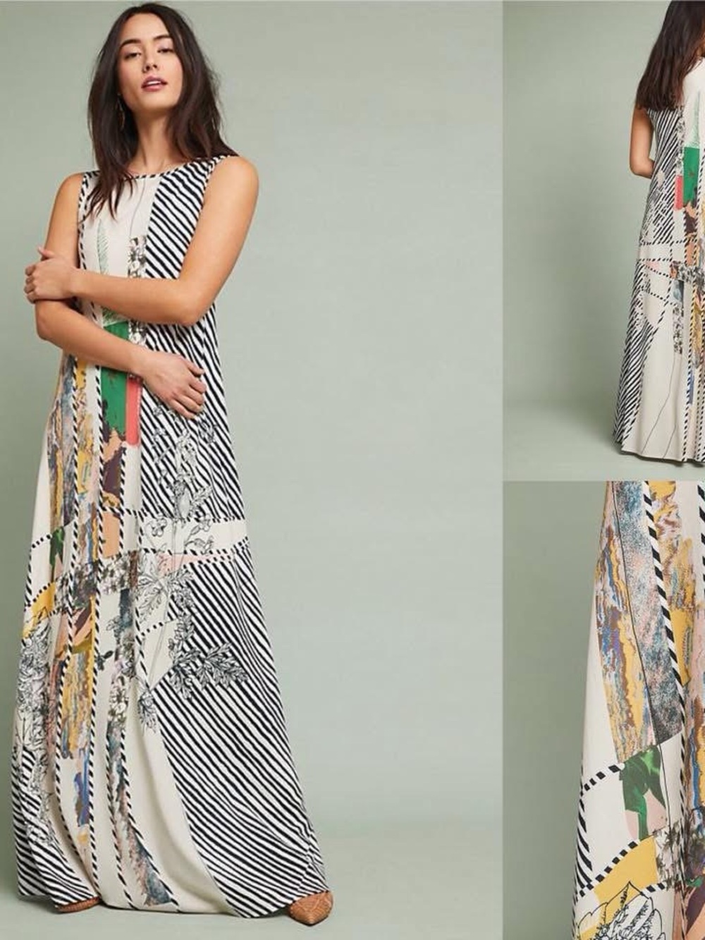 Anthropologie geisha designs drama maxi dress nwt size xs